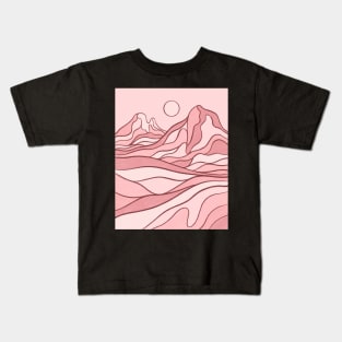 Sunset in The Pink Desert Boho Blush Kids T-Shirt